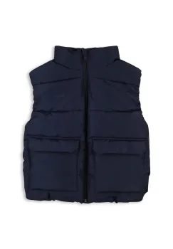 BOSS vesta copii culoarea bleumarin, J52397 imagine