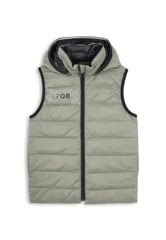 BOSS vesta copii culoarea verde, J52395 imagine