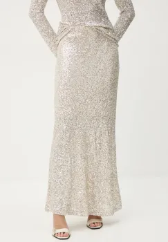 Bruuns Bazaar fusta culoarea argintiu, maxi, drept, BBW4195 imagine