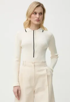 Bruuns Bazaar pulover femei, culoarea bej, light, BBW3653 imagine