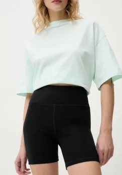 By Malene Birger pantaloni scurti SIOLA femei, culoarea negru, uni, high waist, 102371 imagine