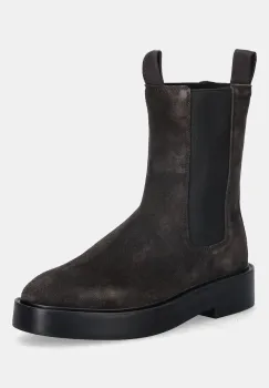 Calvin Klein botine din piele intoarsa CONVAVE WELT CHESEA SUEDE imagine