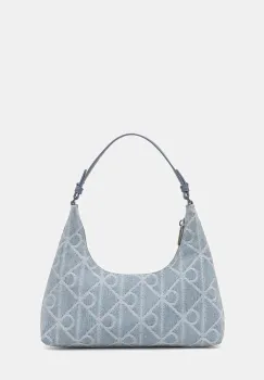 Calvin Klein geanta crossbody femeiasca din denim imagine