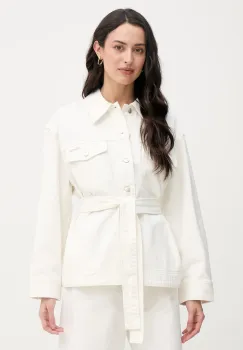 Calvin Klein Jeans geaca de blugi de dama din bumbac imagine