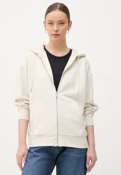 Calvin Klein Jeans hanorac cu fermoar si gluga pentru femei, din bumbac imagine