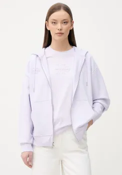 Calvin Klein Jeans hanorac cu fermoar si gluga pentru femei, din bumbac imagine