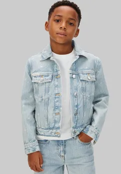 Calvin Klein Jeans jacheta scurta pentru copii, din denim imagine