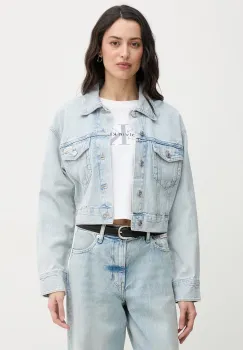 Calvin Klein Jeans Jacheta scurta pentru femei, din denim imagine