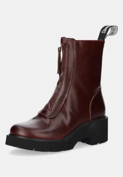 Camper cizme de piele Milah culoarea maro, cu toc plat, K400776-007 imagine