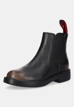 Camper ghete chelsea de piele Dean culoarea negru, cu toc plat, K400761-009 imagine