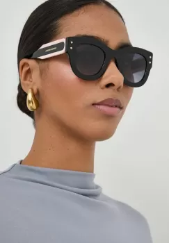 Carolina Herrera ochelari de soare femei, culoarea negru imagine