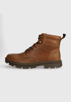 Caterpillar ghete de piele PRACTITIONER MID barbati, culoarea maro, P725844 imagine