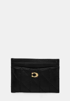 Coach carcasa din piele Essential Card Case culoarea negru imagine
