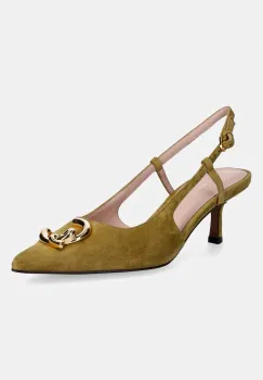 Coccinelle stilettos din piele intoarsa imagine