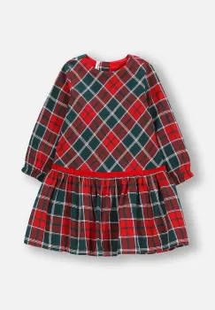 Coccodrillo rochie din bumbac pentru bebelusi culoarea alb, mini, evazata, ELEGANT BABY GIRL imagine