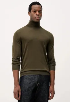 Colmar pulover de lana culoarea verde, light, cu guler, 4485.4ZS imagine