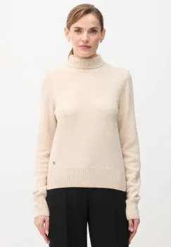 Colmar pulover din amestec de lana culoarea bej, light, cu guler, 4300.3ZQ imagine