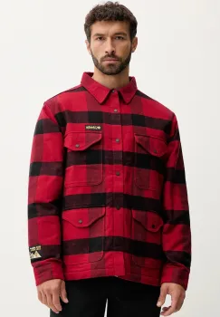 Columbia geaca de bumbac High Cascades culoarea rosu, de tranzitie, 2138401 imagine