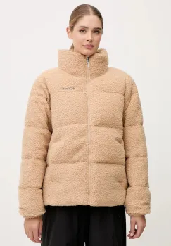 Columbia geaca Puffect Sherpa culoarea negru, de iarna, oversize, 2089231 imagine