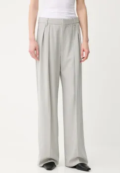 Day Birger et Mikkelsen pantaloni de lana Samuel culoarea gri, lat, high waist, DAY65243752 imagine