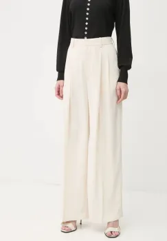 Day Birger et Mikkelsen pantaloni Enzo femei, culoarea bej, lat, high waist, DAY100428 imagine
