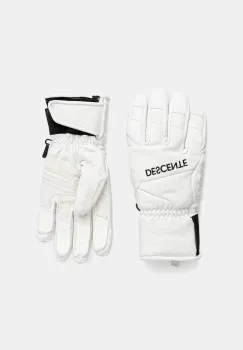 Descente manusi de schi din piele LEATHER GLOVE culoarea alb, DW5FGV01MU imagine