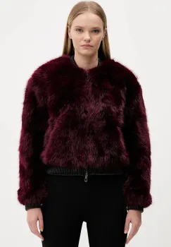 Desigual geaca bomber RASPBERRY culoarea bordo, de tranzitie, 25WWEW67 imagine