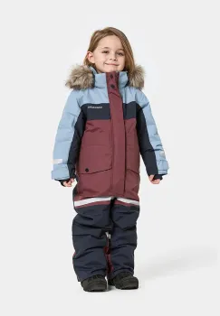 Didriksons salopeta copii BJARVEN KDS COVER 4 culoarea bordo, 505999 imagine