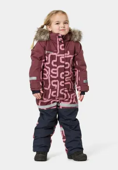 Didriksons salopete de iarna pentru copii BJARVEN PR K COV 2 culoarea bordo, 505845 imagine