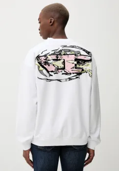 Diesel bluza S-BOXT-T2 culoarea alb, uni, A18694.0HYAT imagine