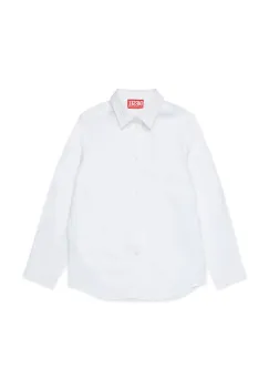 Diesel camasa de bumbac pentru copii CSTANLEY SHIRT culoarea alb, J02472 imagine