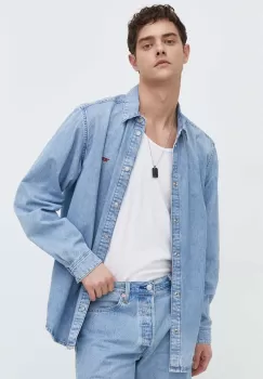 Diesel camasa jeans barbati, cu guler clasic, regular imagine