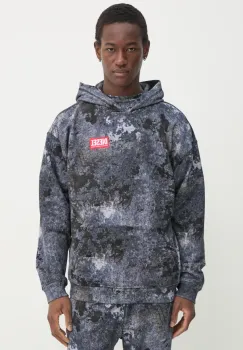 Diesel hanorac de bumbac S-BOXT-HOOD-R8 SWEAT-SHIRT barbati, culoarea gri, cu gluga, modelator, A16404.0QLAG imagine