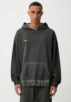 Diesel hanorac de bumbac S-BOXT-HOOD-T4 culoarea gri, cu gluga, cu imprimeu, A19333.0IKBR imagine