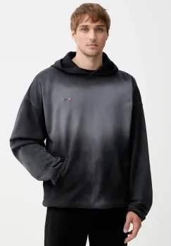 Diesel hanorac de bumbac S-EE-T1 culoarea negru, cu gluga, cu imprimeu, A19295.0PKAM imagine