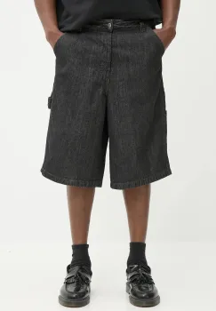 Diesel pantaloni scurti jeans D-LIVERY-W-SHORT culoarea negru, A19270.09M65 imagine