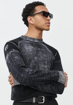 Diesel pulover de bumbac culoarea negru, light A11187.0BEAR imagine