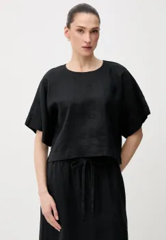 DKNY bluza din in pentru femei imagine