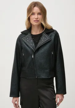 Dkny geaca femei, culoarea negru, de tranzitie, P4JJ6XIY imagine