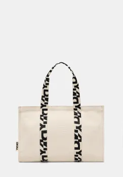 Dkny geanta de bumbac culoarea bej, R54AGO39 imagine