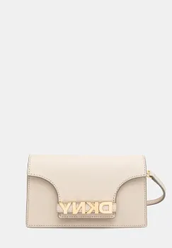 Dkny poseta de piele culoarea bej, R435OG58 imagine