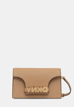 Dkny poseta de piele culoarea bej, R435OG58 imagine