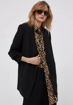 Dkny sacou culoarea negru, desfacut, neted imagine