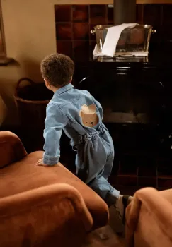 Donsje salopete de bumbac pentru copii Lard Denim Jumpsuit Western Bear 4104501 imagine