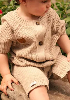 Donsje salopete pentru bebelusi cu lana Dantje Jumpsuit Bear imagine