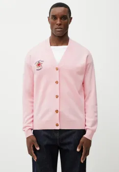 Drole de Monsieur cardigan din lana Slogan Rose imagine