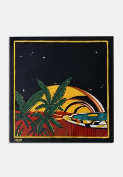 Drole de Monsieur fular barbatesc de matase Foulard Tropicana imagine