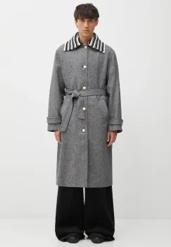 Drole de Monsieur palton de lana Le Manteau Tweed imagine