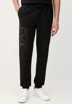 EA7 Emporio Armani pantaloni de trening din bumbac imagine