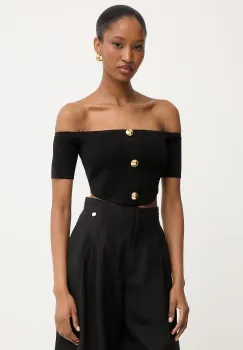 Elisabetta Franchi bluza pentru femei, cu vascoza imagine